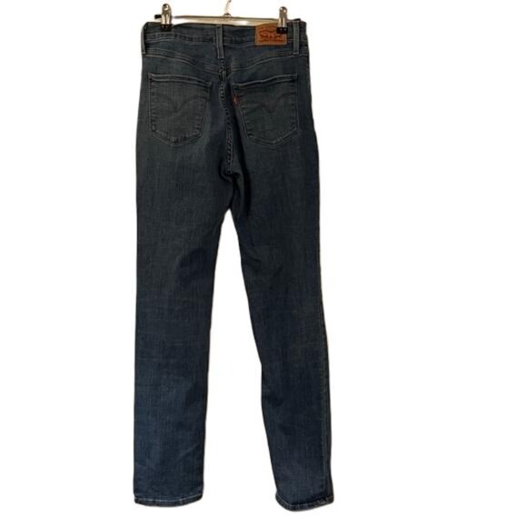 Levis Strauss 724 High Rise Straight Dark Blue Denim Jeans, Size 28 - Picture 6 of 6